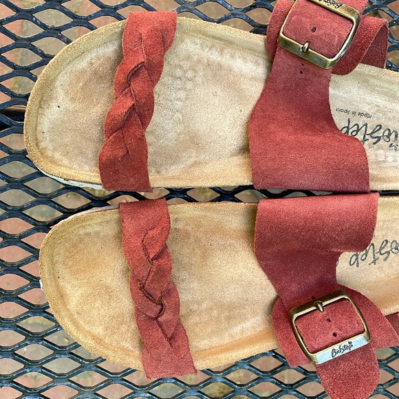 BioStep red/maroon leather sandal - Picture 3 of 7